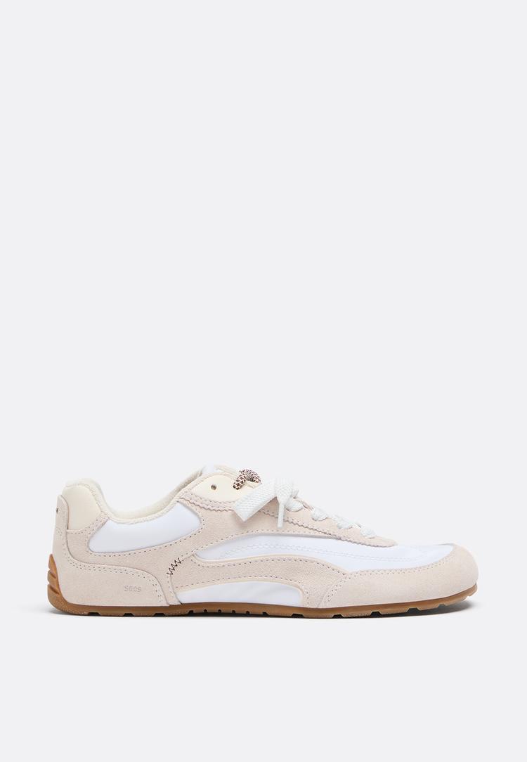 Stradivarius – S009 Barefoot-Sneakers Med Läderdetaljer