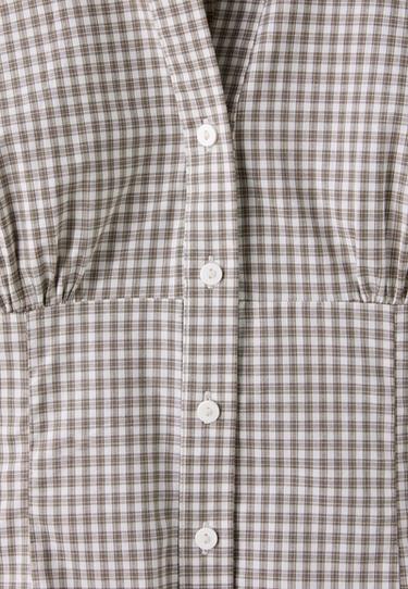 Short sleeve empire line shirt — Khaki 9