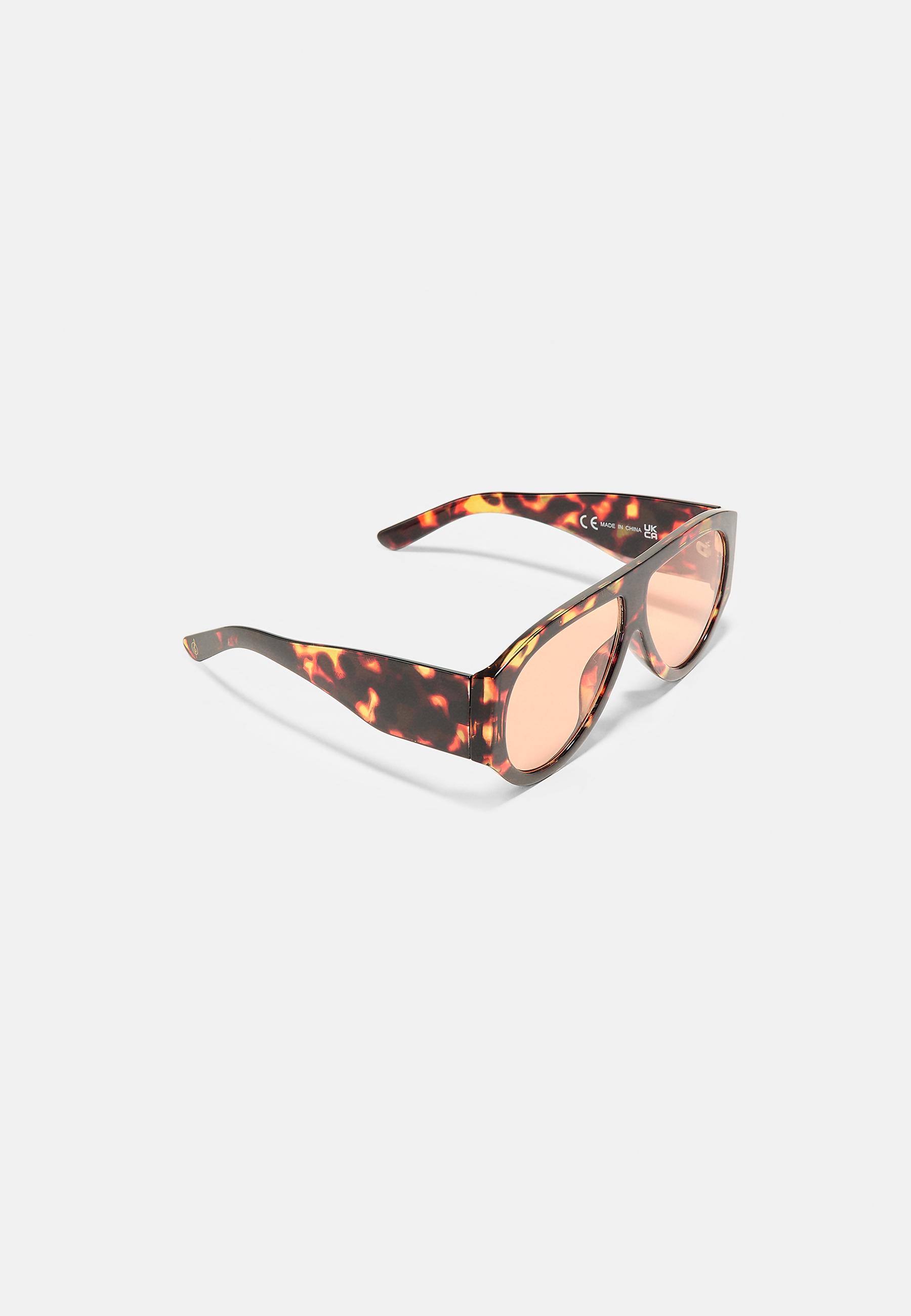 Tortoiseshell-effect sunglasses — Orange