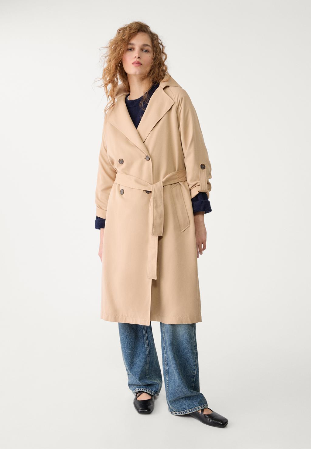 Long flowing trench coat