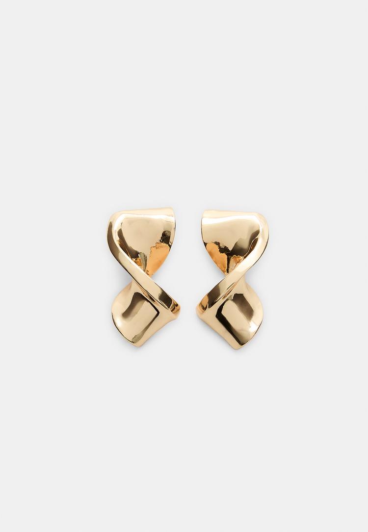 Stradivarius Nerovné Náušnice Gold Os