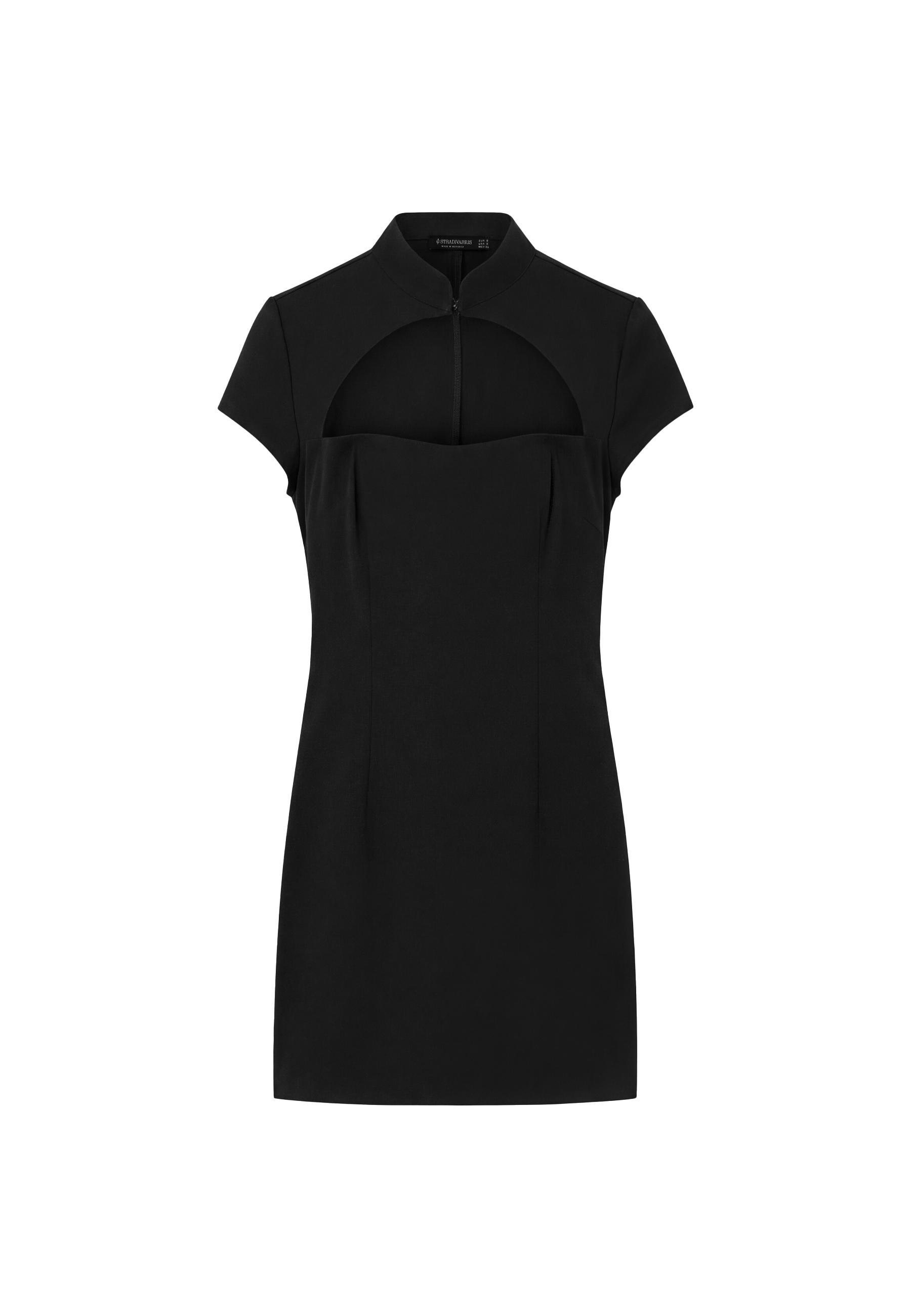 Fitted cut-out dress — Black