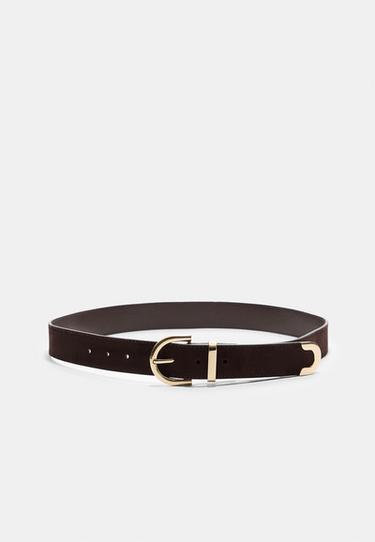 Basic round buckle belt — Pale camel 5
