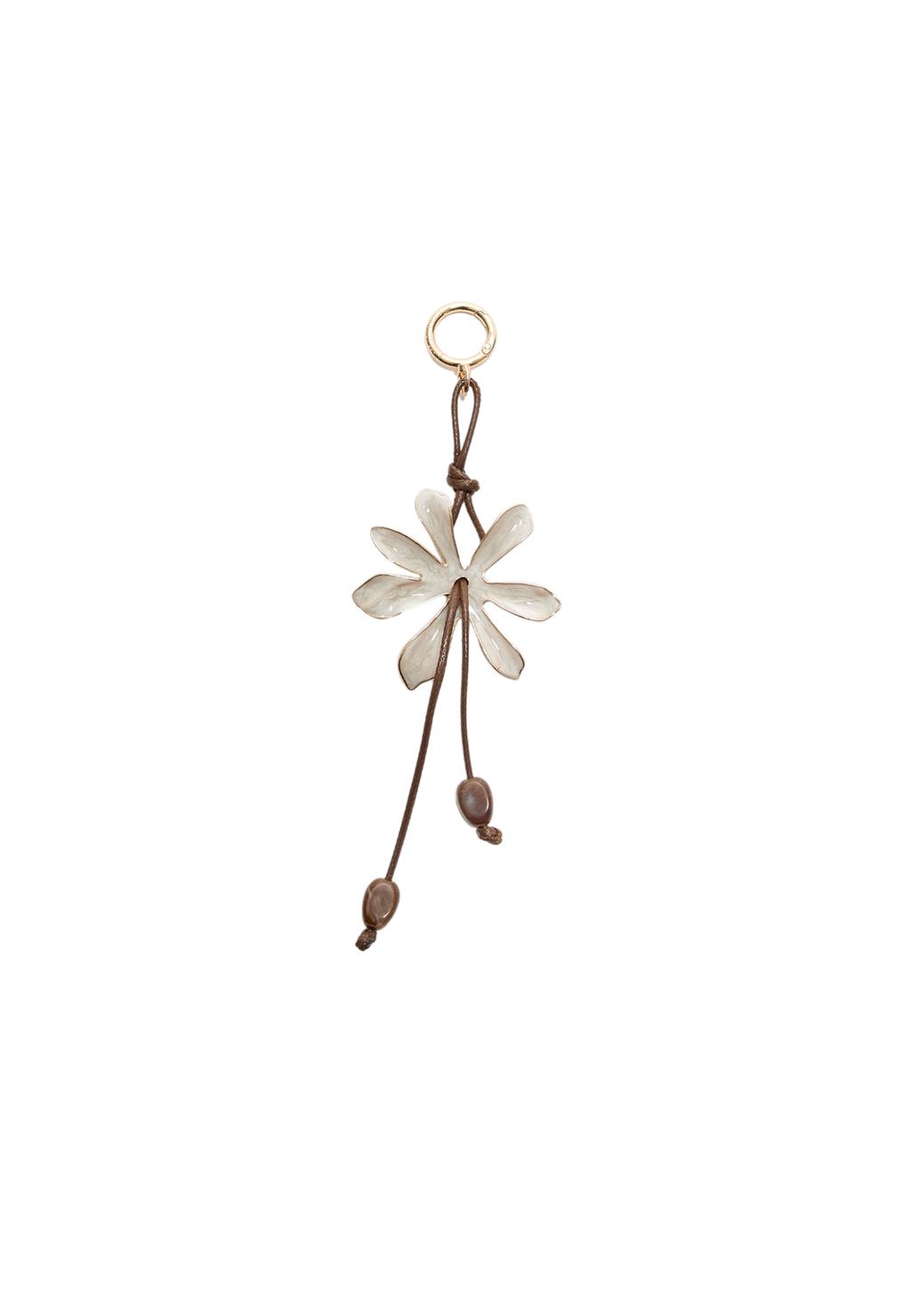 Llavero charm flor esmaltada