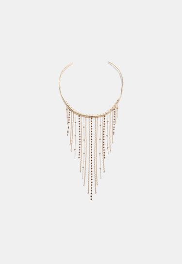 Waterfall choker necklace — Gold 1