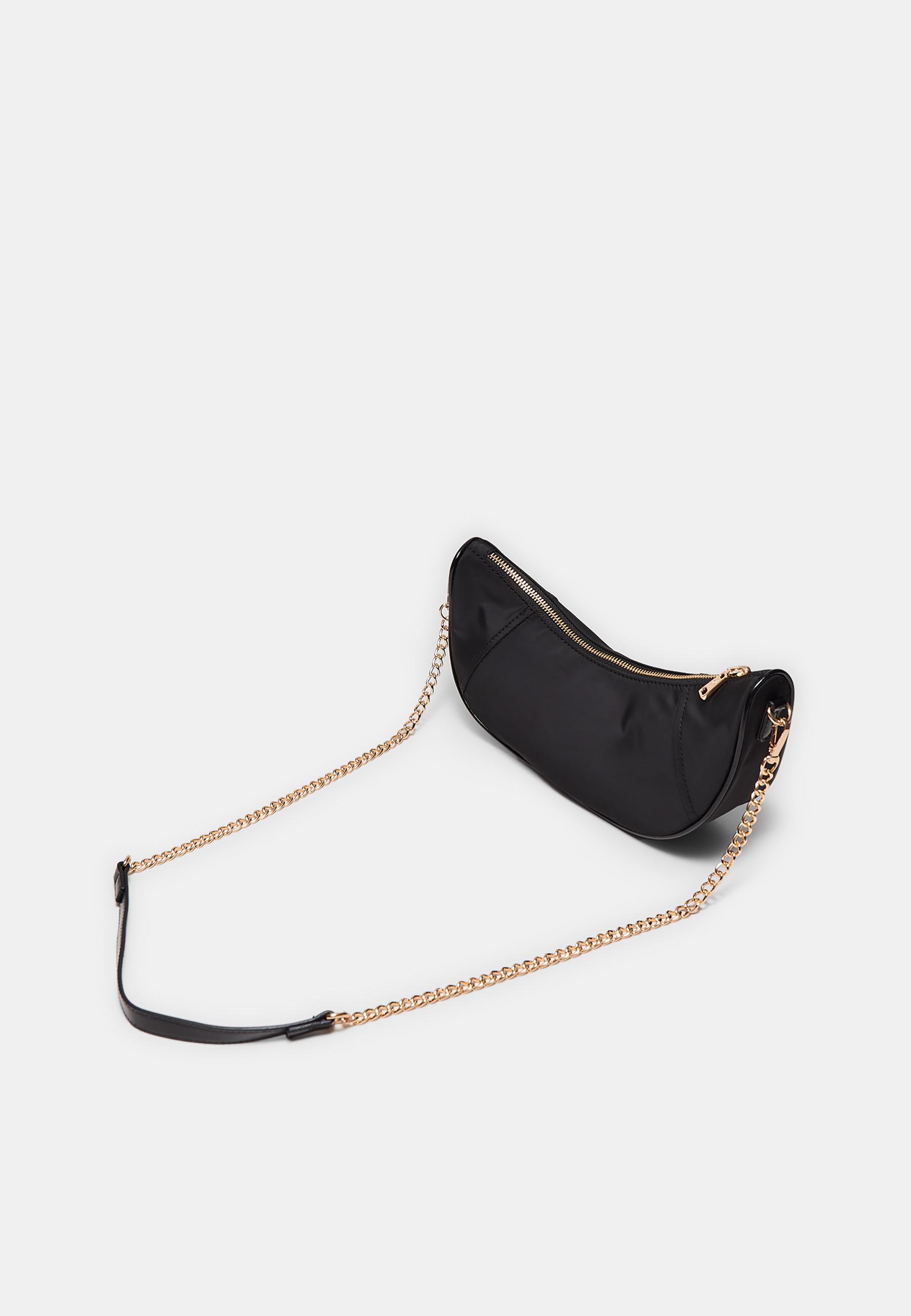 Nylon moon crossbody bag — Black
