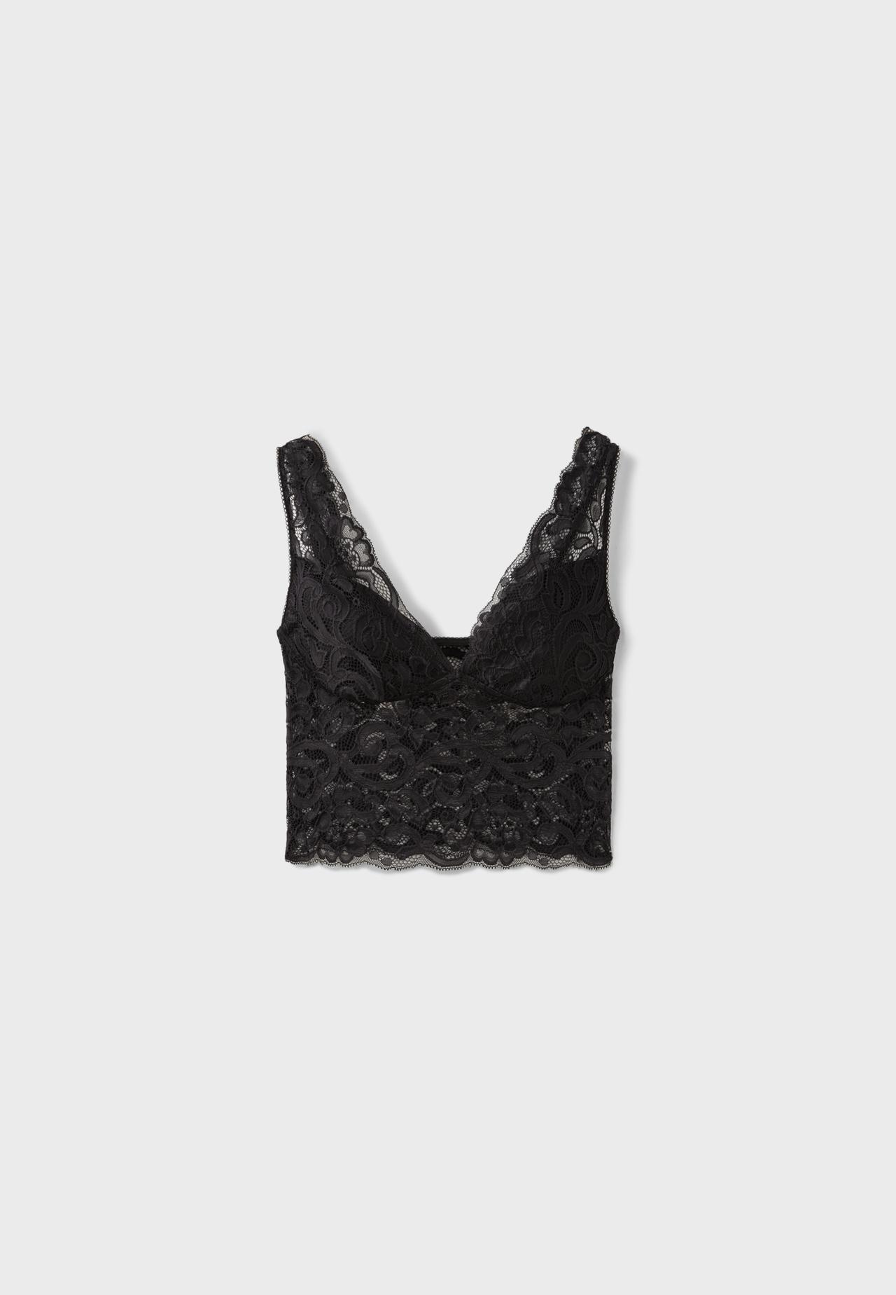 Lace top — Black