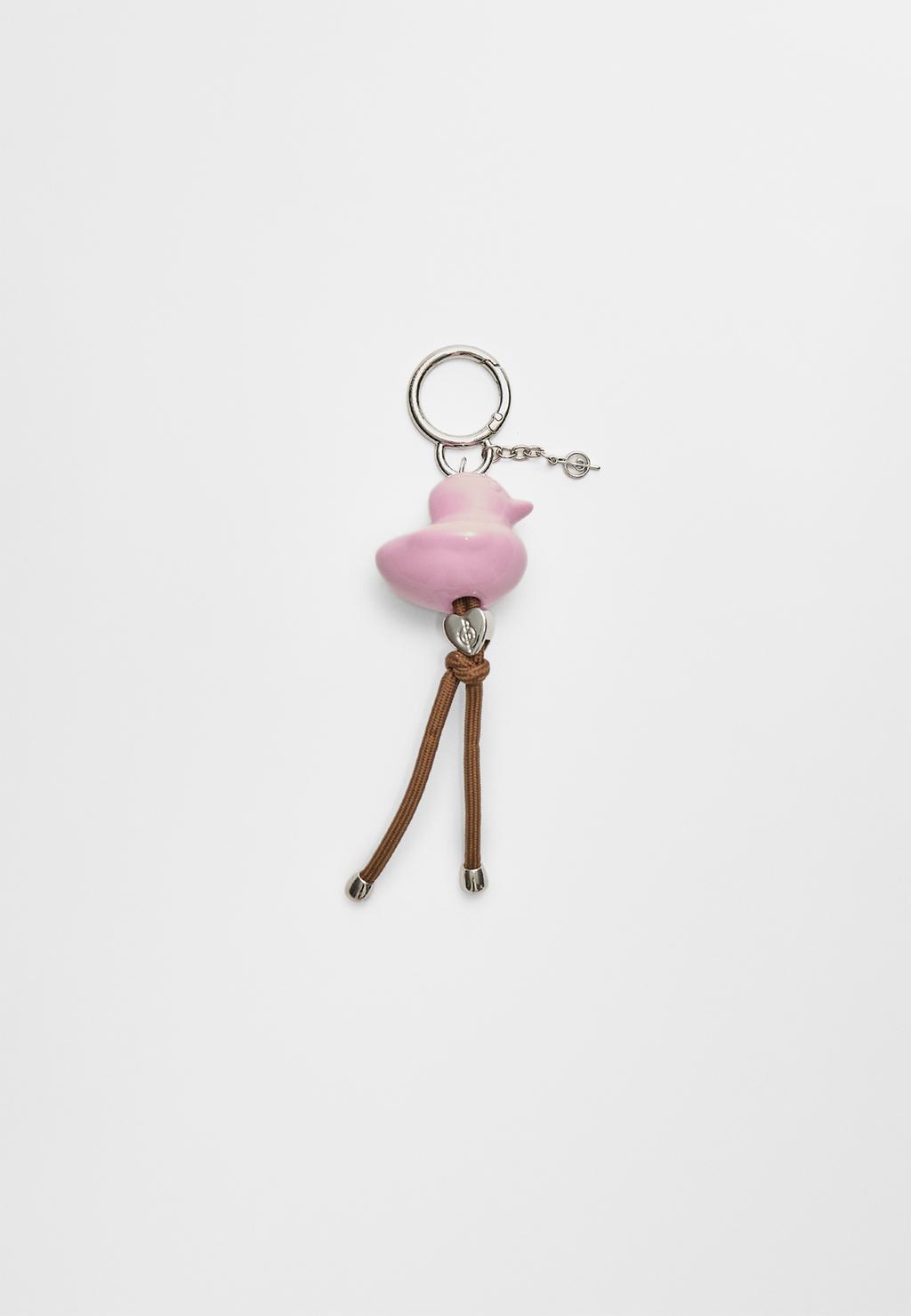 Duck charm keyring