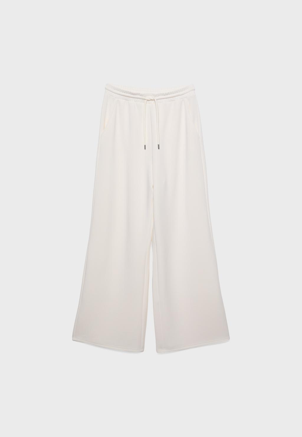 Pantalon palazzo en tissu doux