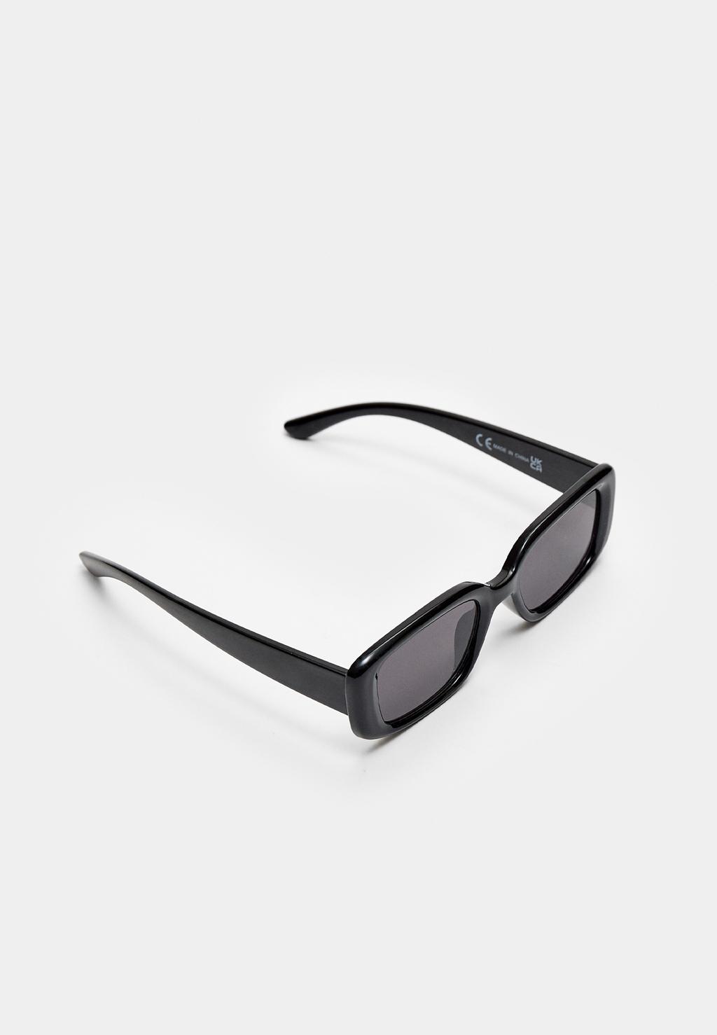 Tortoiseshell rectangular sunglasses