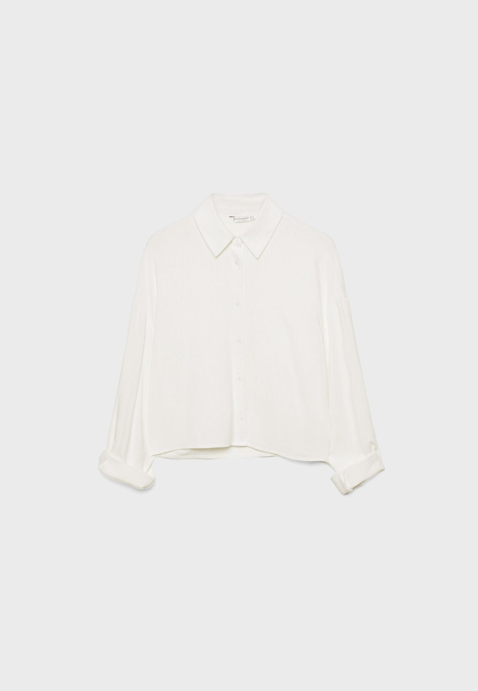 トップス herlipto Linen-Blend Easy Shirt White Linen-Blend Easy Shirt