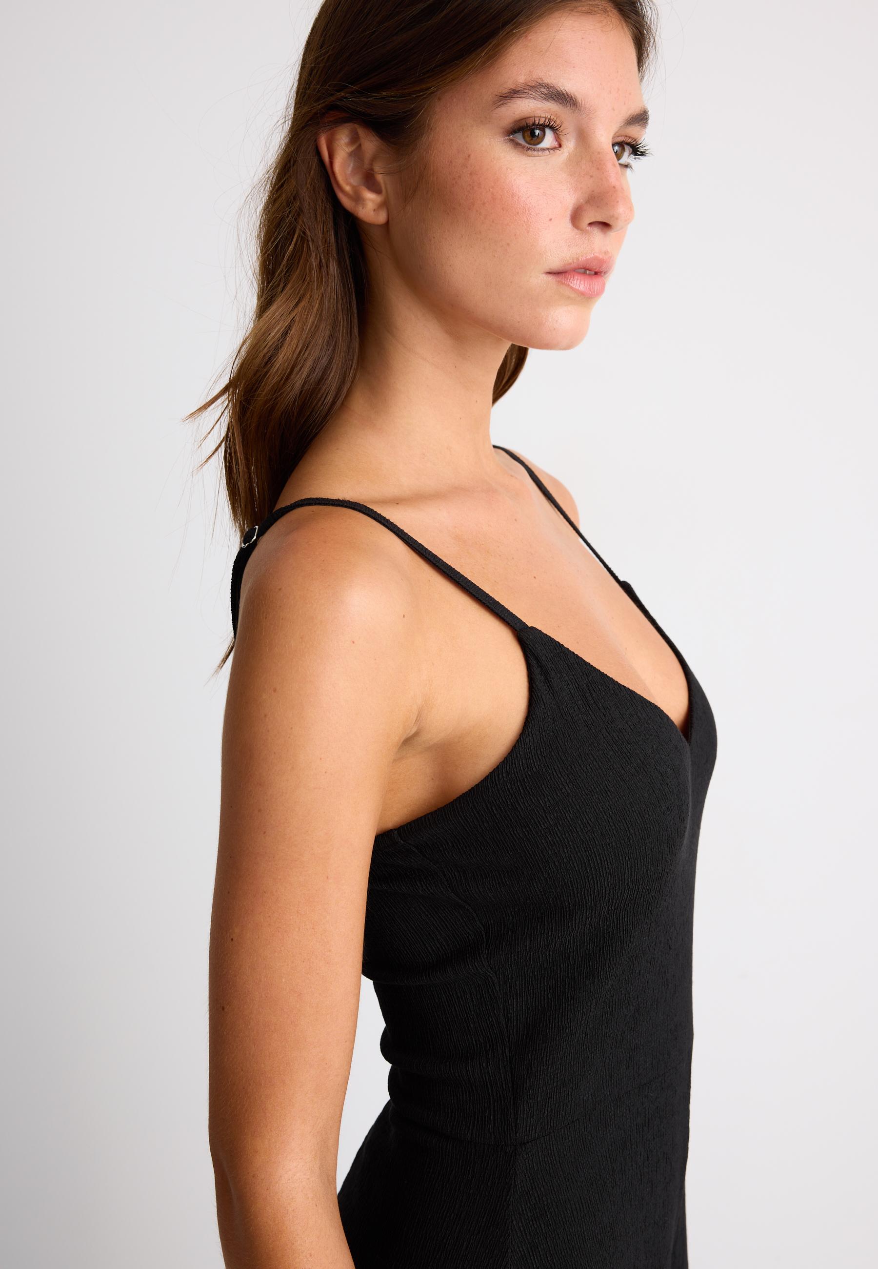 Flowing strappy jumpsuit — Black