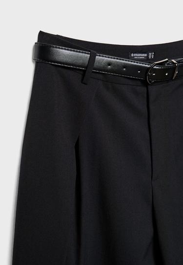 Maxi-darted trousers with belt — Black 9