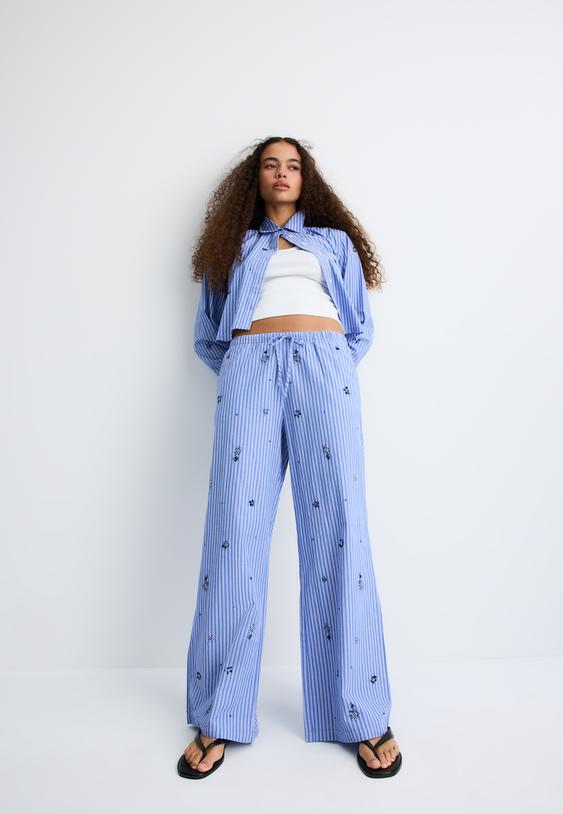 pantalon pijamero bordado