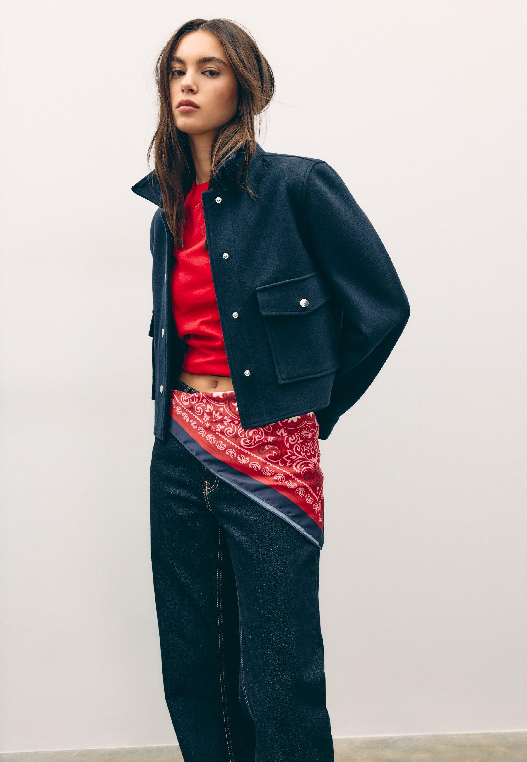 Paisley scarf — Red