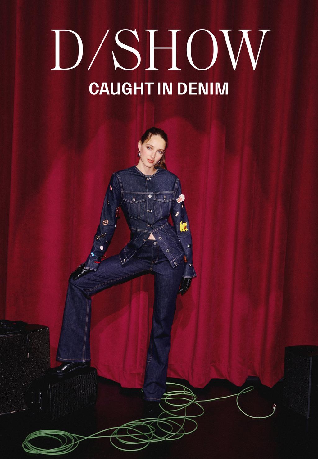 Dar kesim denim ceket