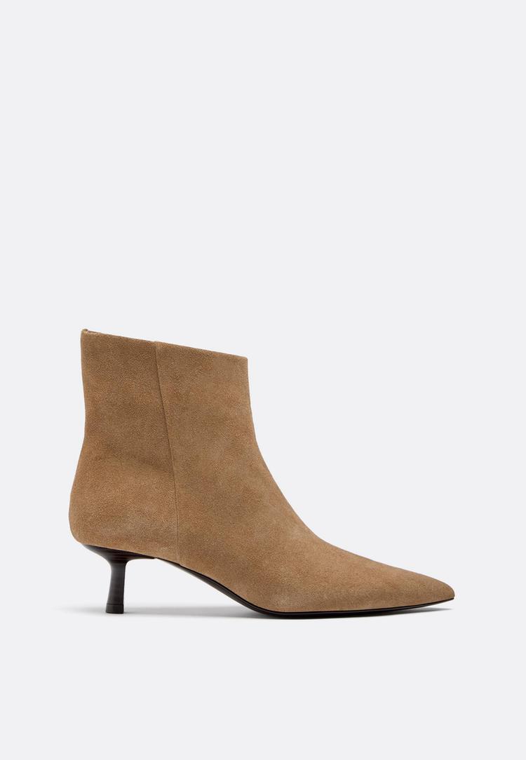 bottines talon kitten heel cuir
