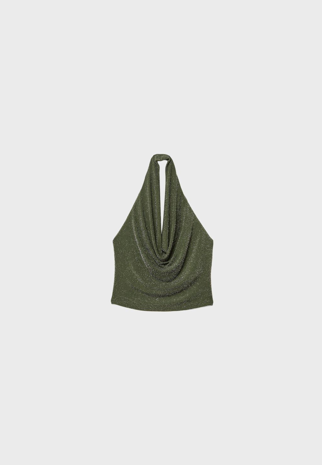 Top halter con brillantini