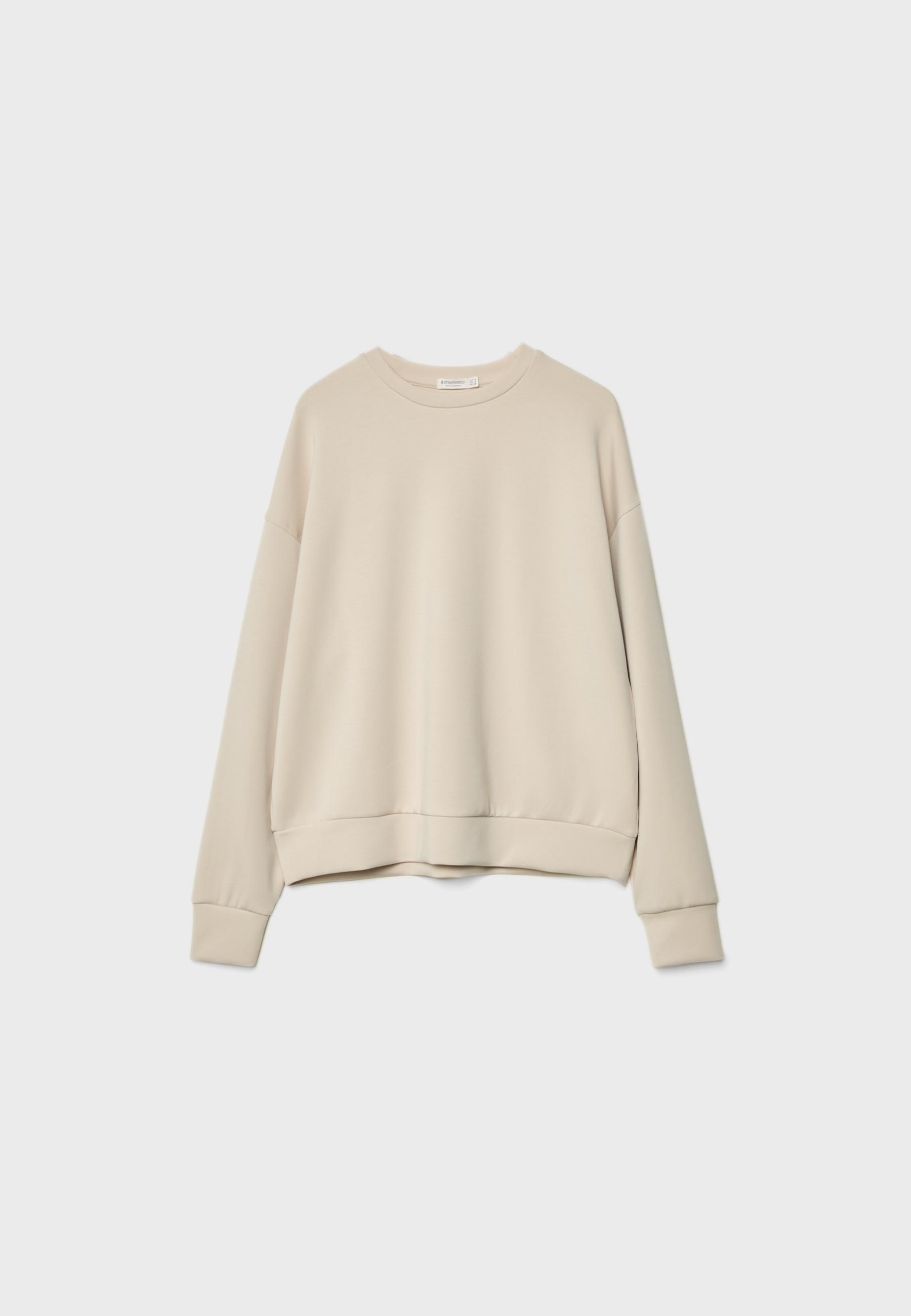 Basic soft-touch sweatshirt — Stone