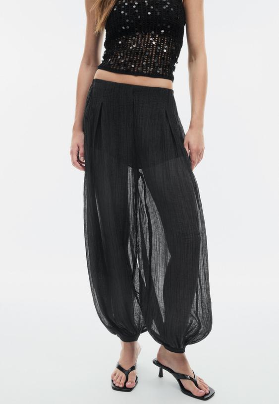 pantalon bouffant texture
