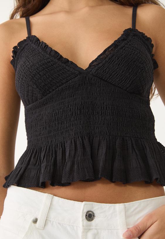 top ajustado volantes