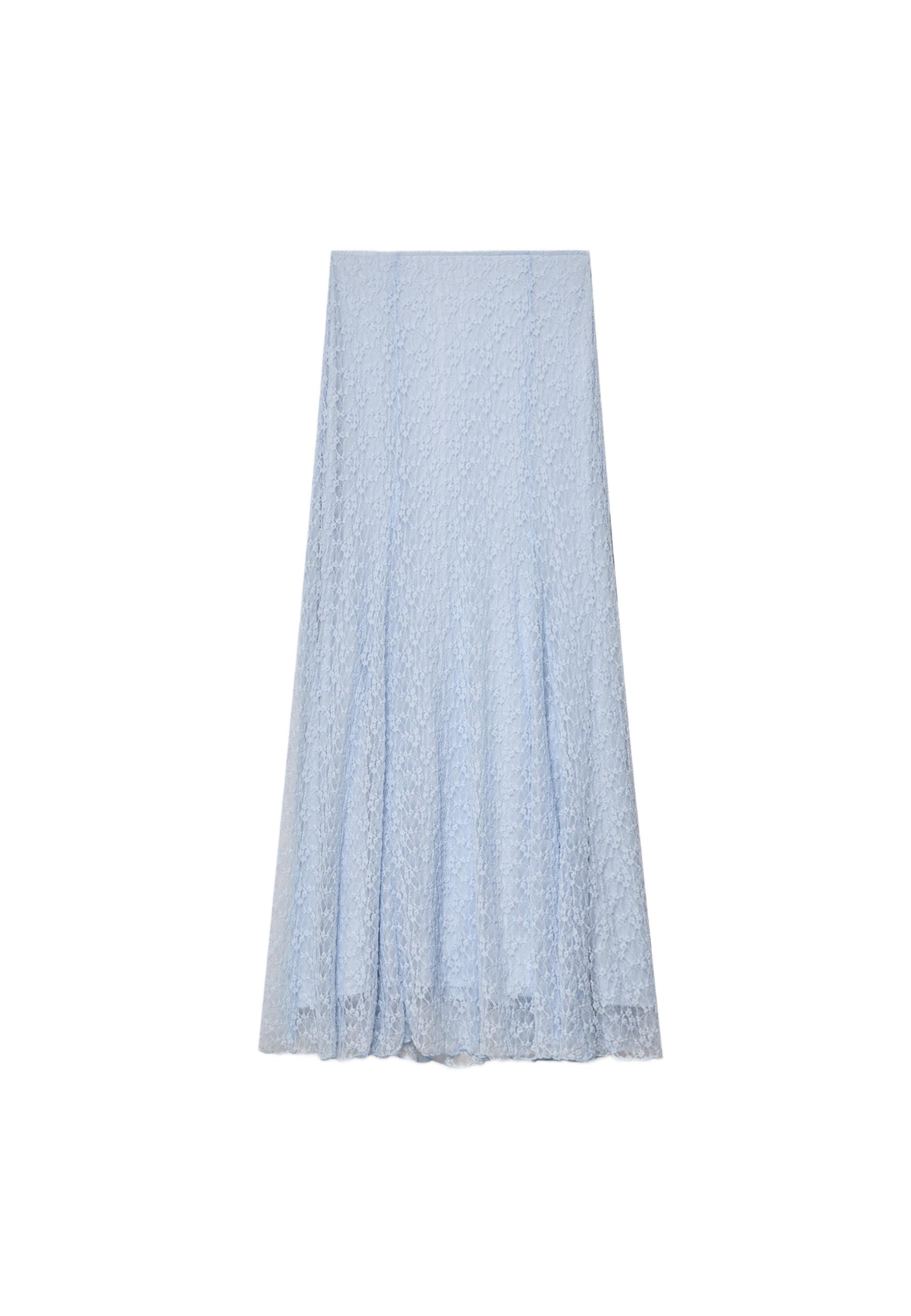 Lace midi skirt — Royal blue