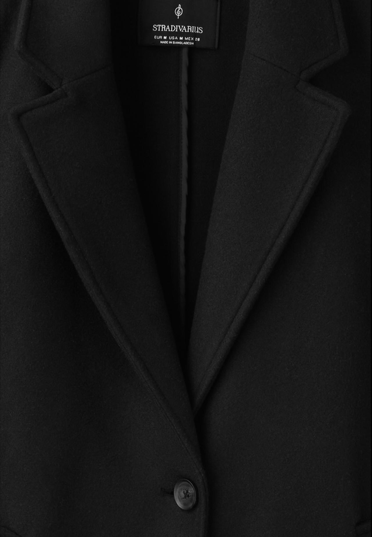Midi button coat — Black