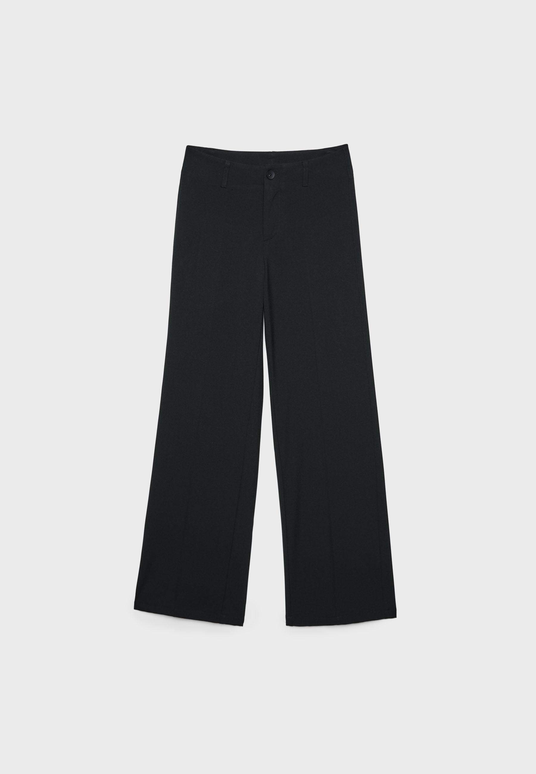 Stradivarius Dar kesim düz paça klasik pantolon görsel 7