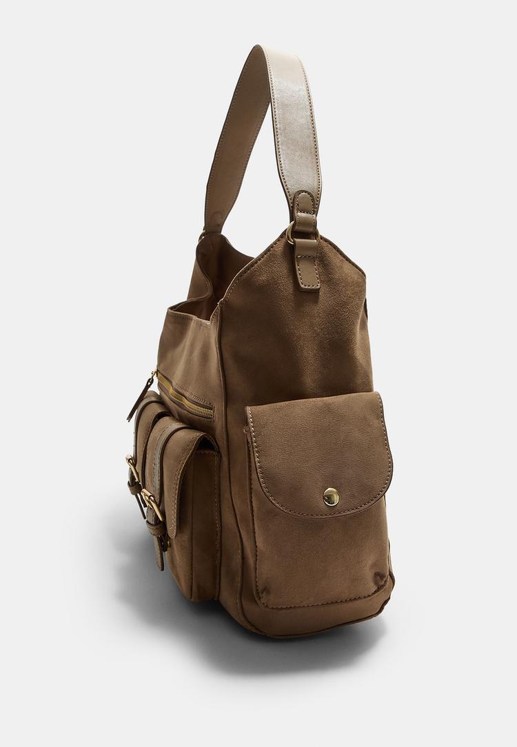 bolso hombro maxi bolsillos