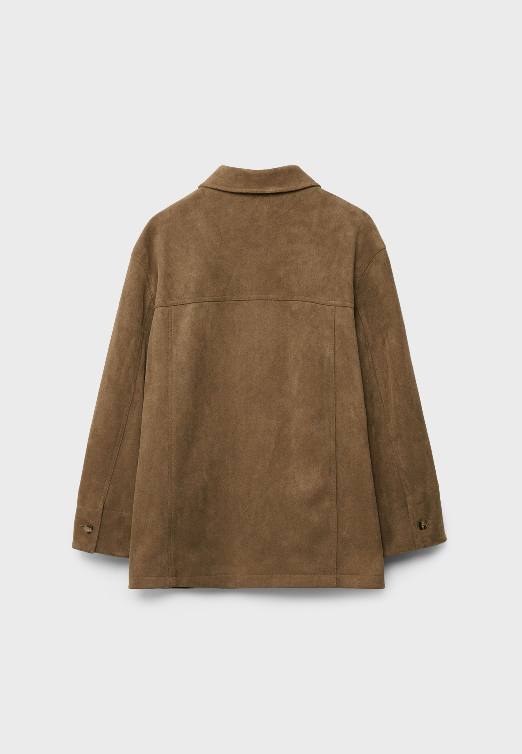 Faux suede jacket — Beige