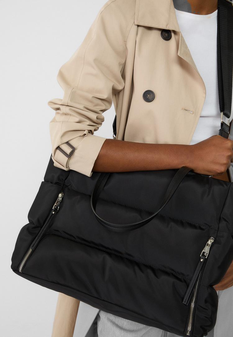 shopper tejido cremalleras