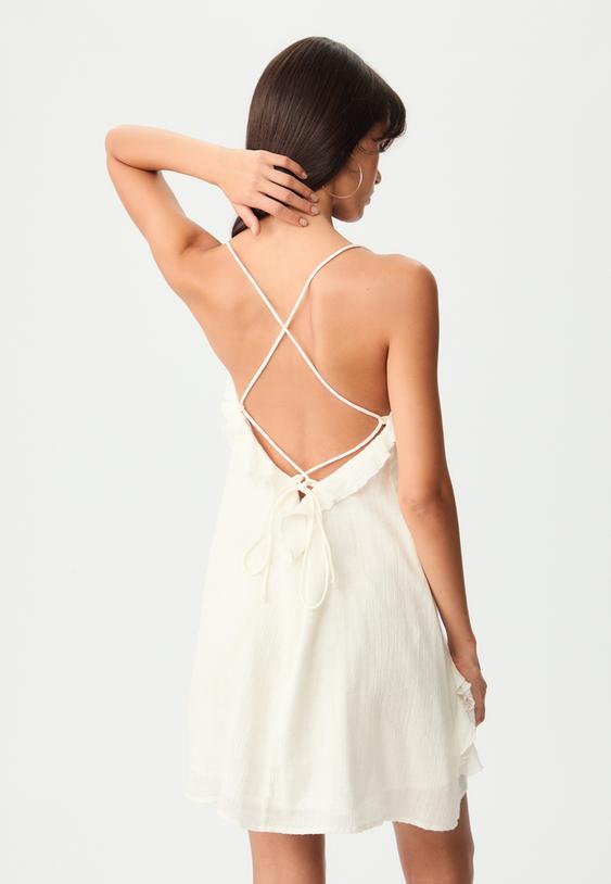 vestido corto tirantes volantes