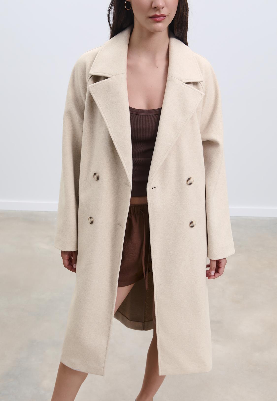 Trench Coat Mantel Double Breasted Soft-touch Trench Coat Mantel