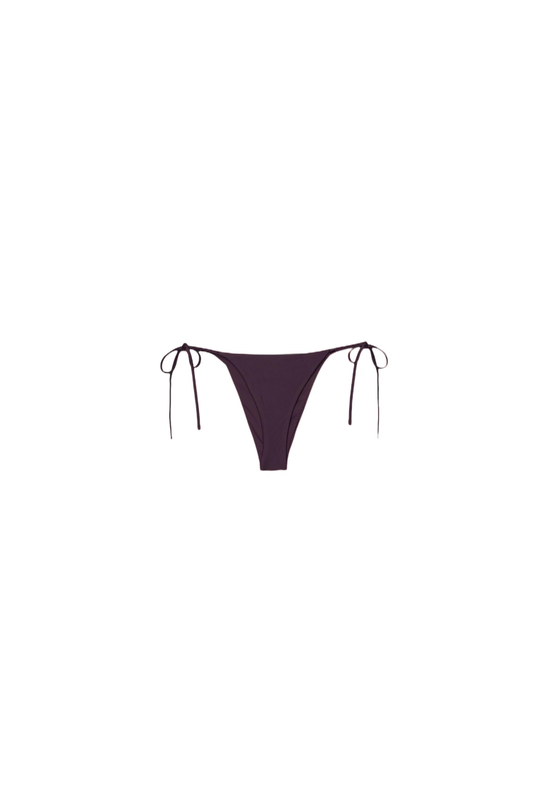 Sateen Brazilian bikini bottoms — Purple