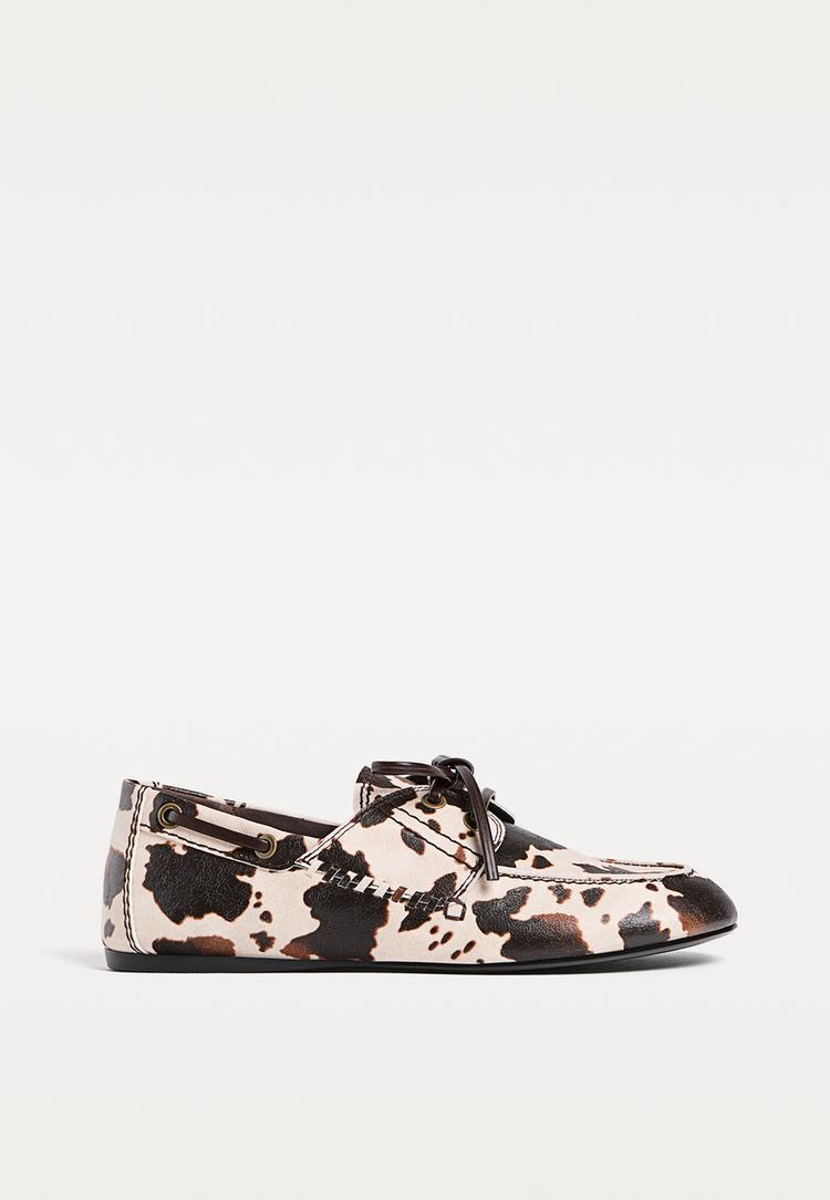 soft animal print loafers