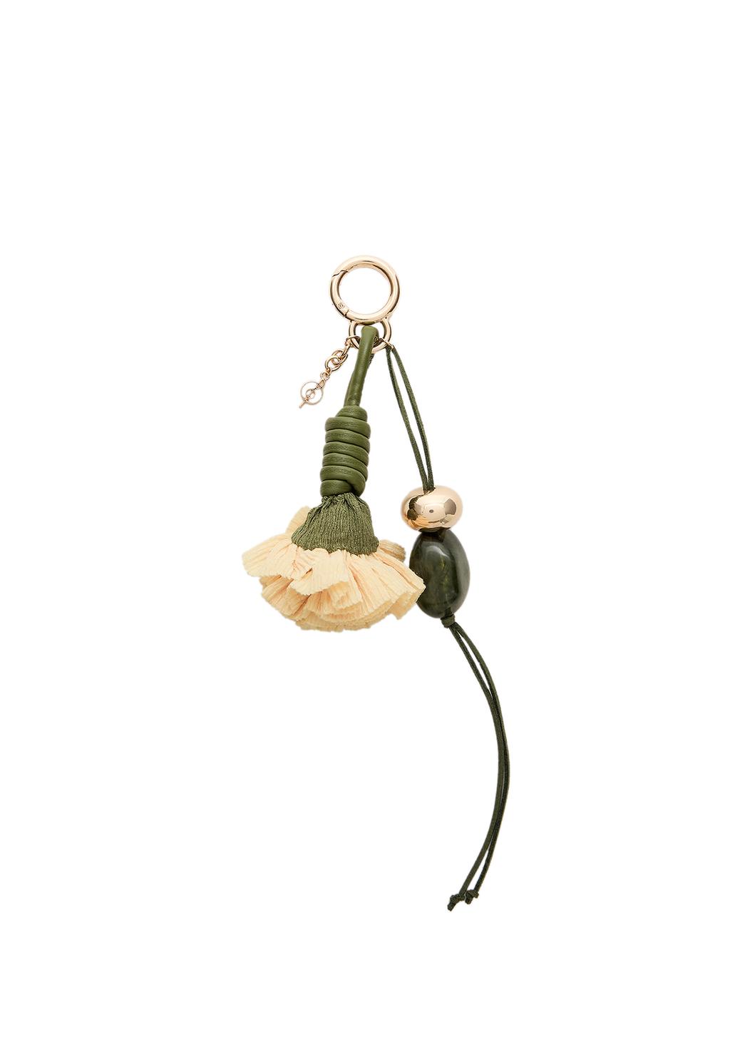 Flower charm keyring