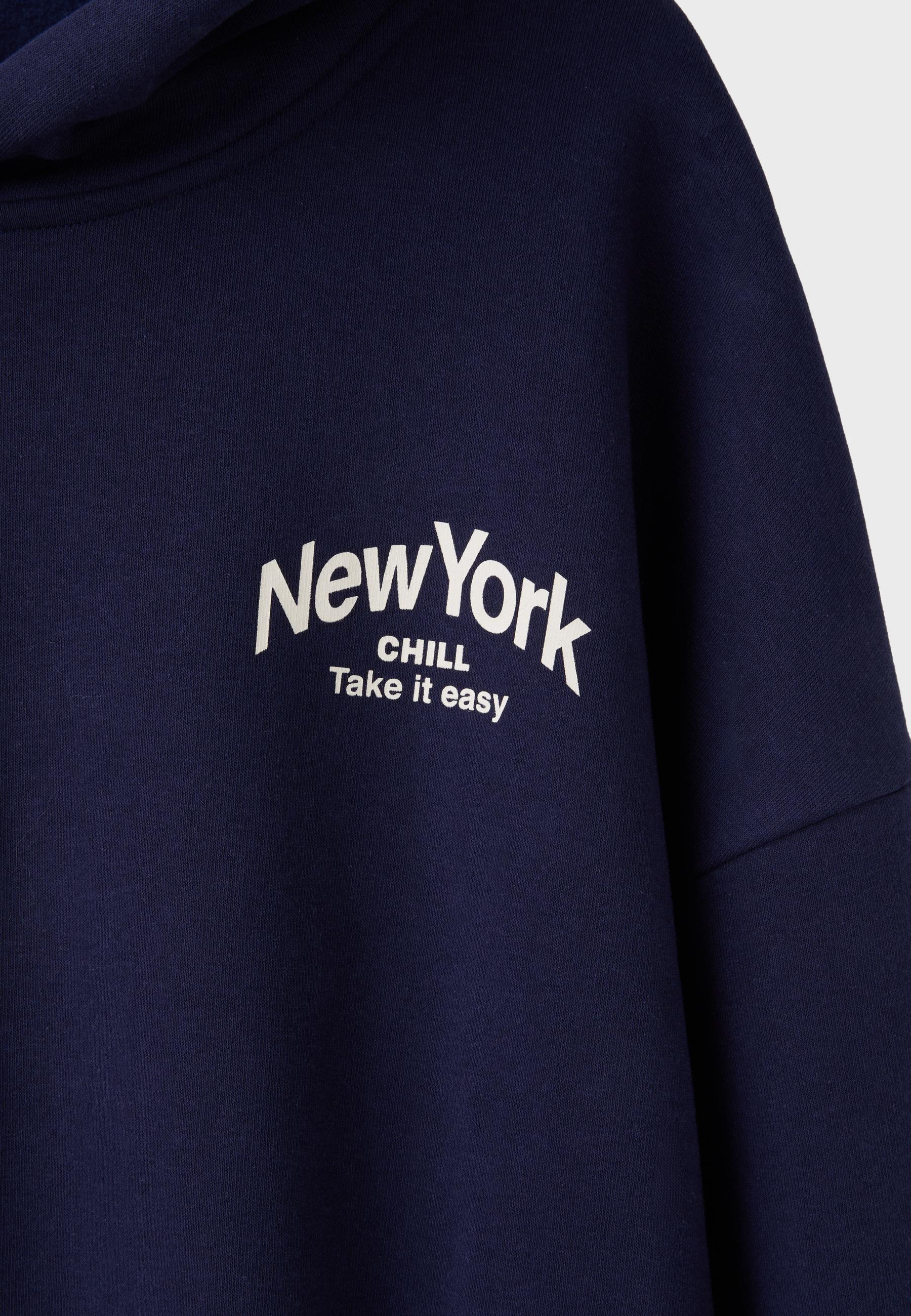 Oversized graphic sweatshirt — Navy blue