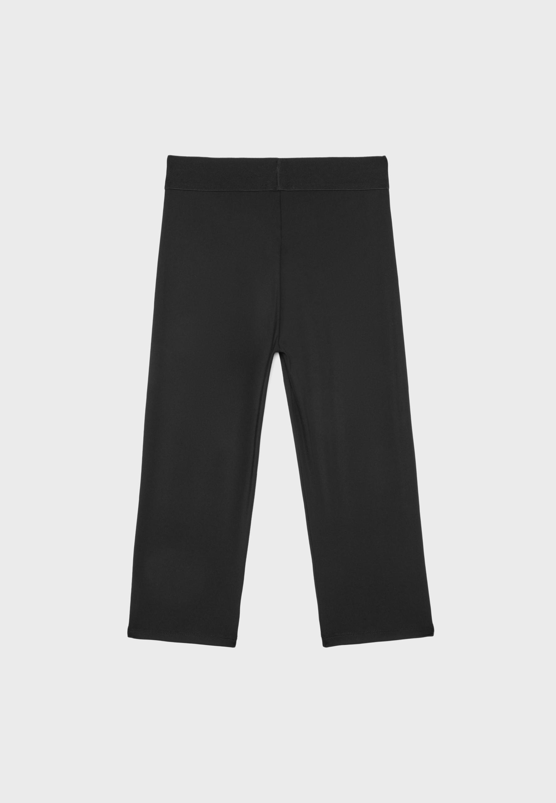 Elastic detail capris — Black