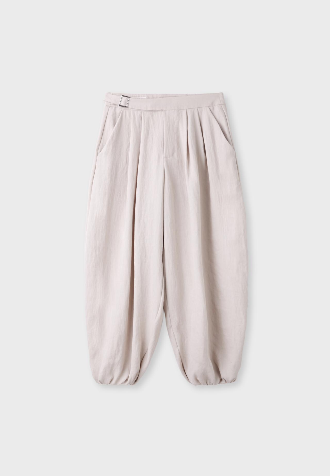 Sarouel trousers with buckle — Ecru