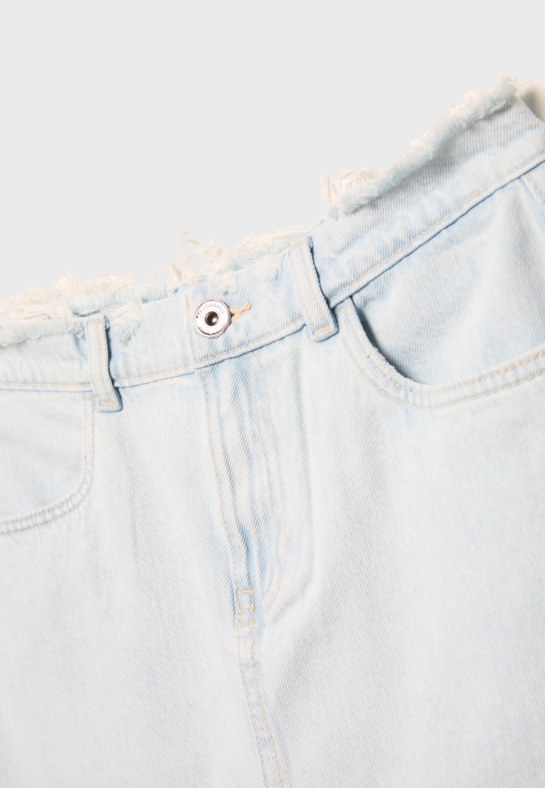 Reworked denim midi skirt