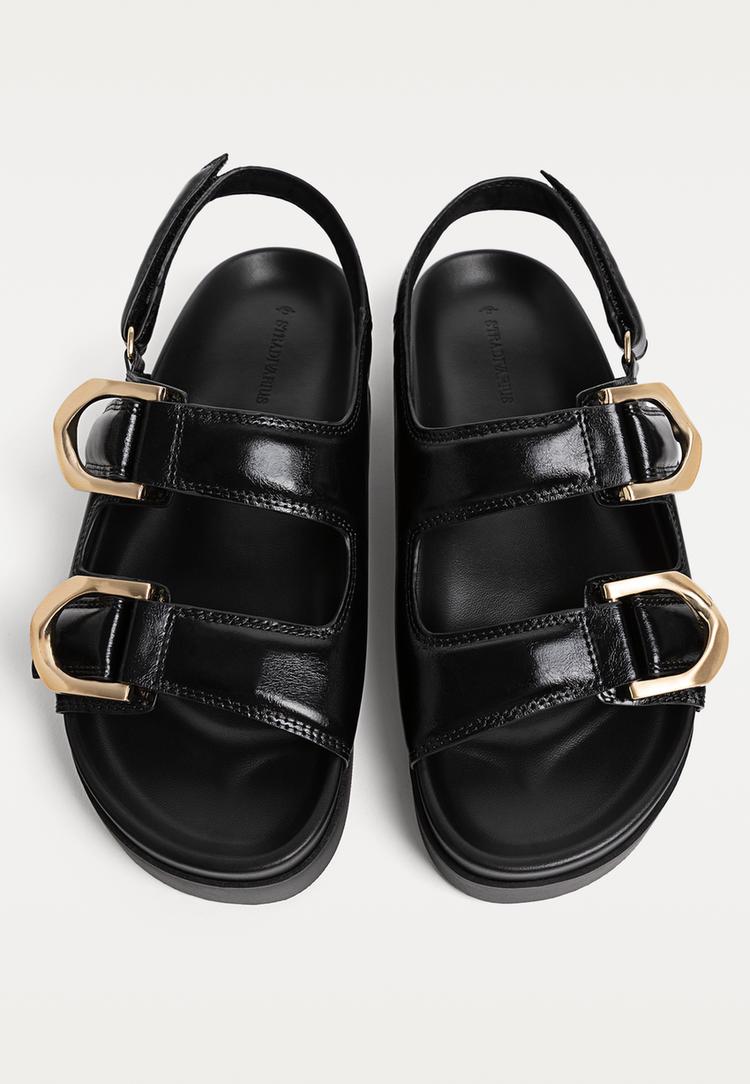 sandalias planas hebillas