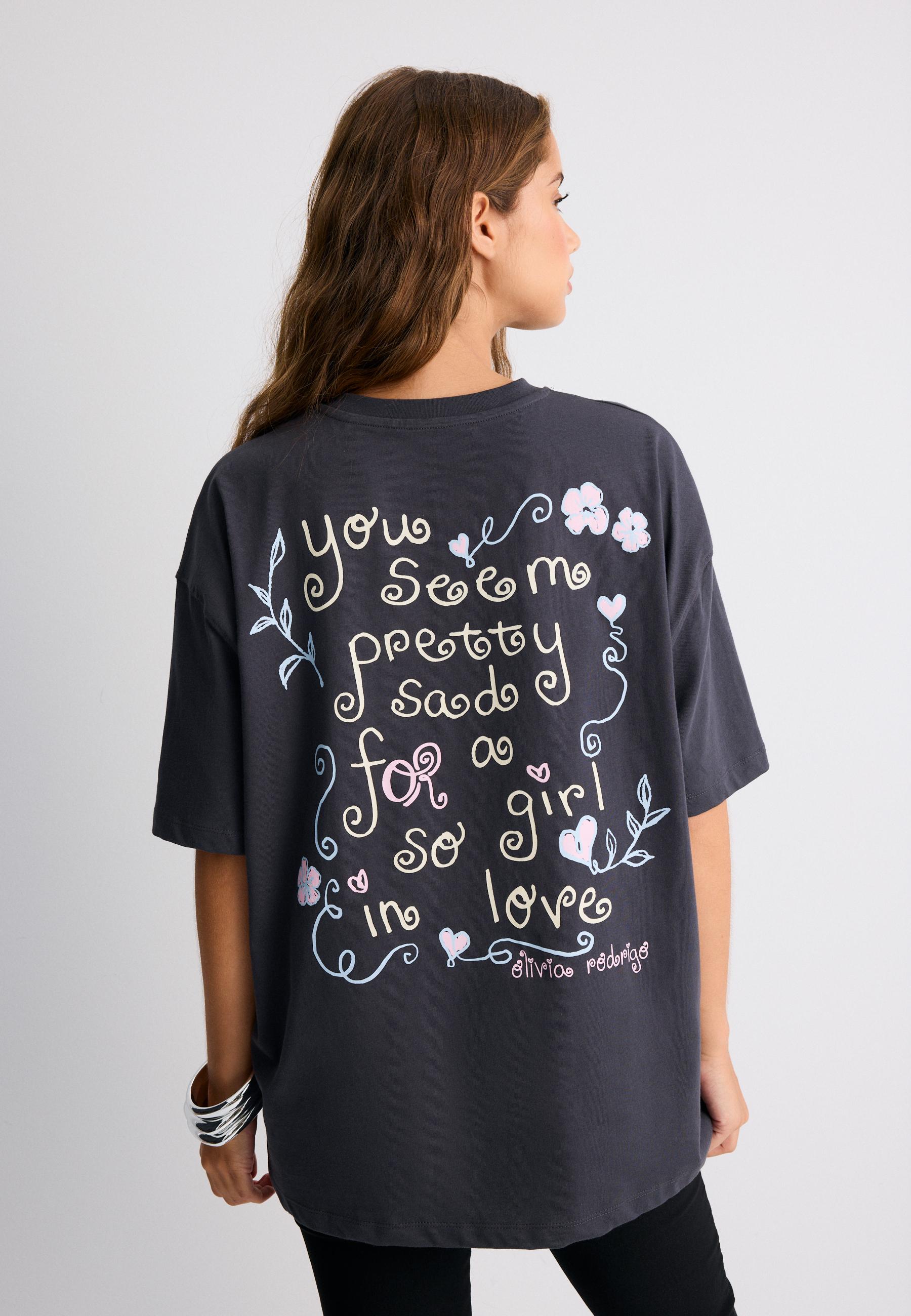 Olivia Rodrigo graphic T-shirt — Dark grey