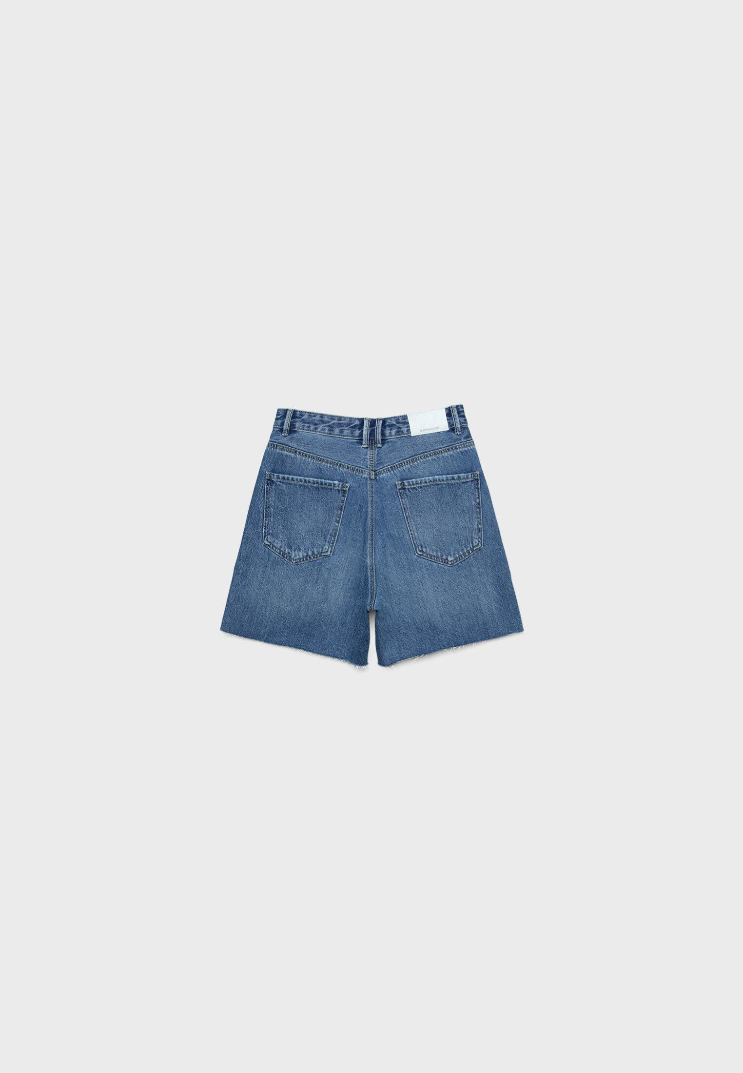 D93 Longline shorts — MEDIUM DENIM WASH
