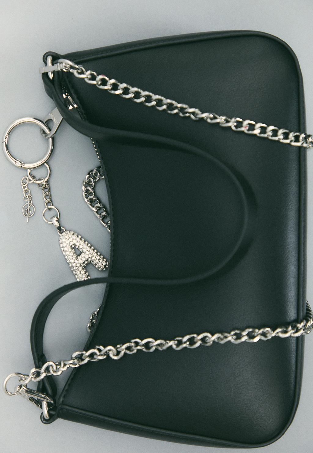 Shoulder bag with chain detail