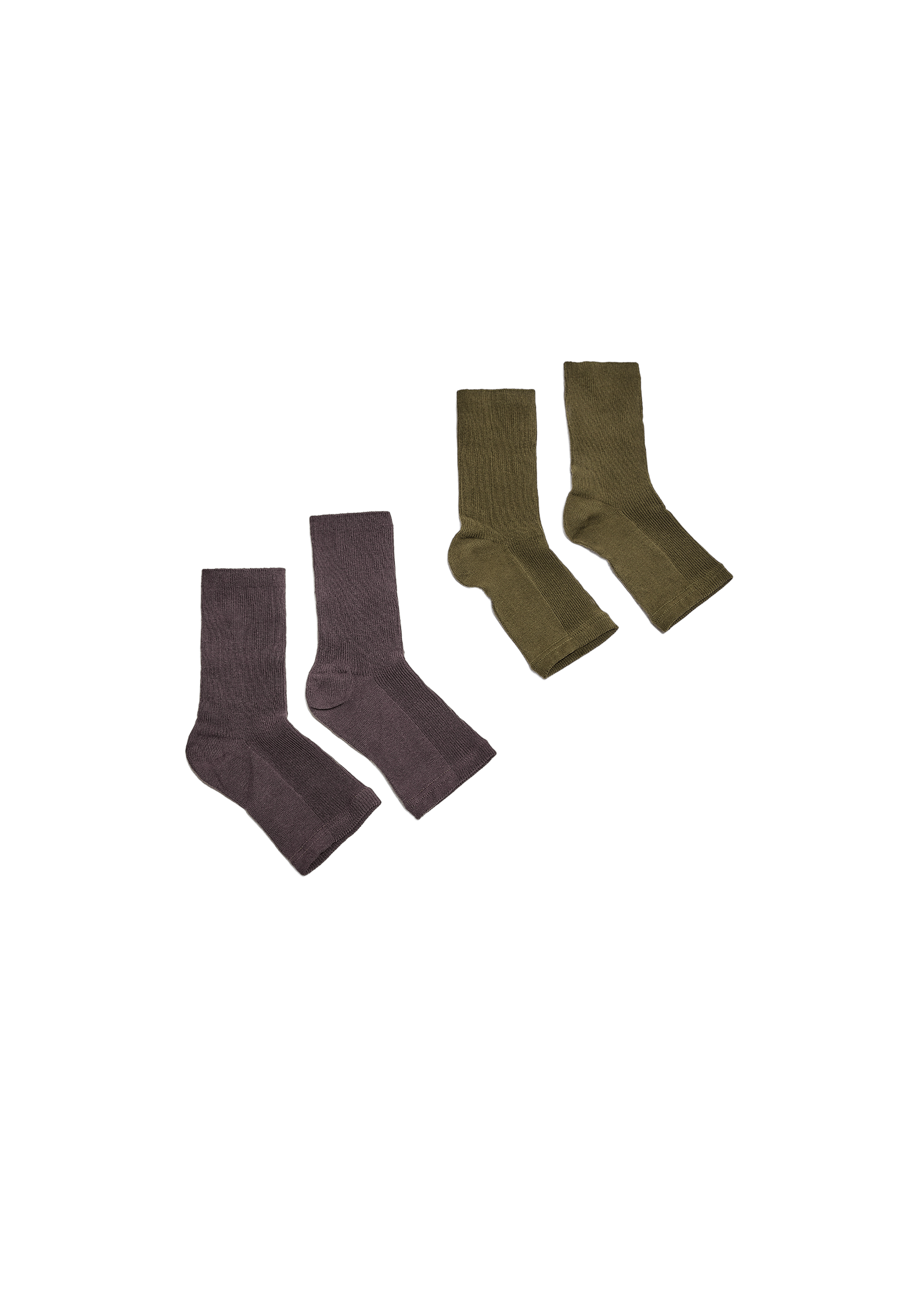 Set of 2 fingerless socks — Khaki