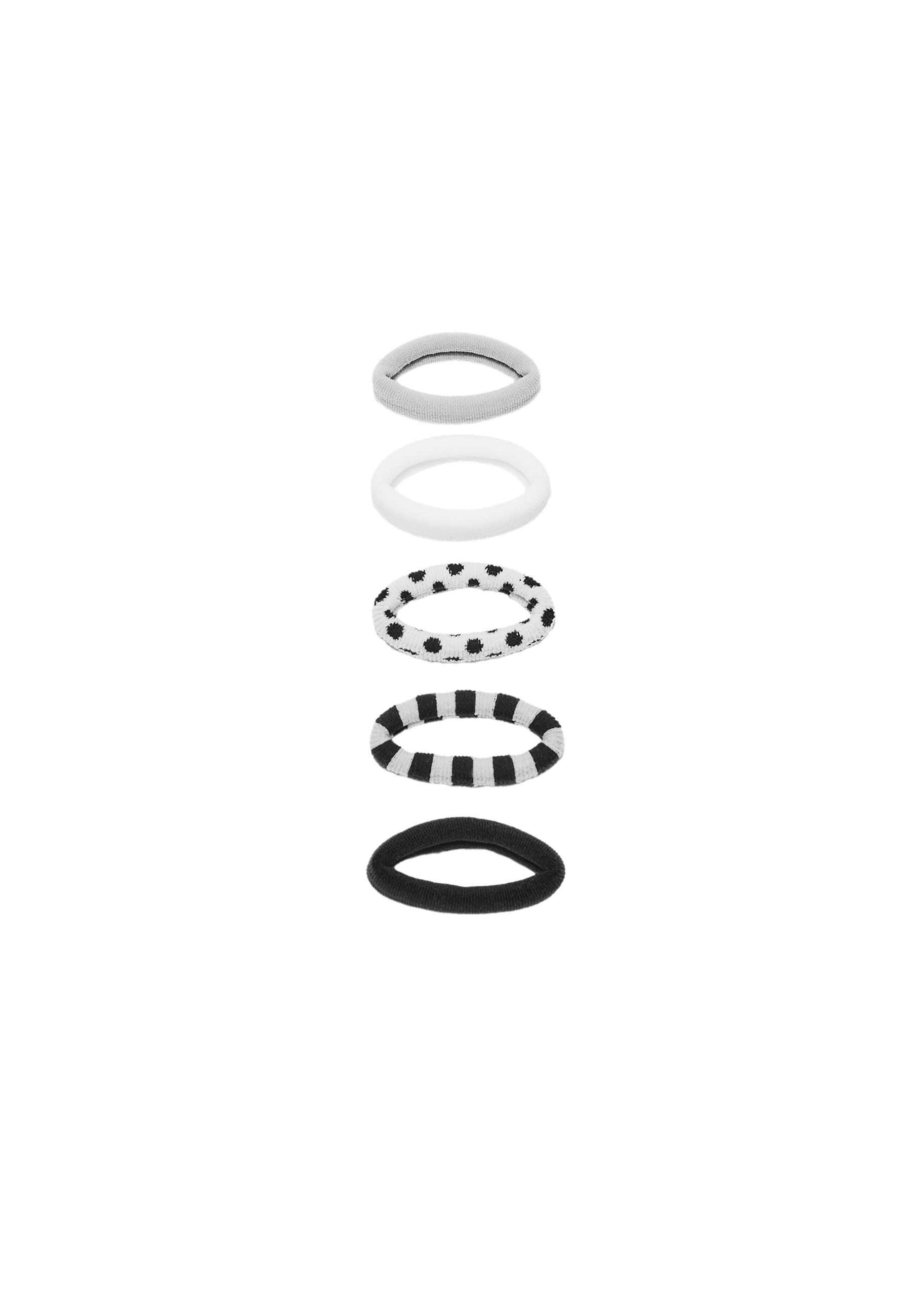 Set of 5 fur bands — Black