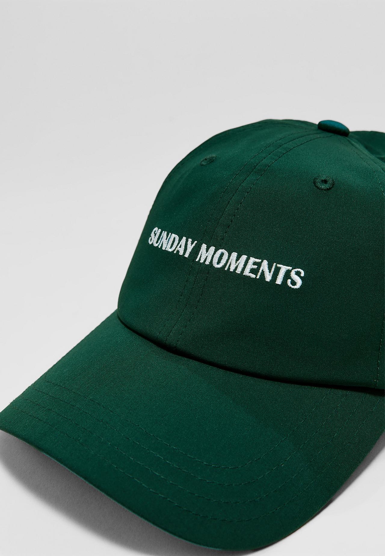 Sunday Moments embroidered cap — Khaki