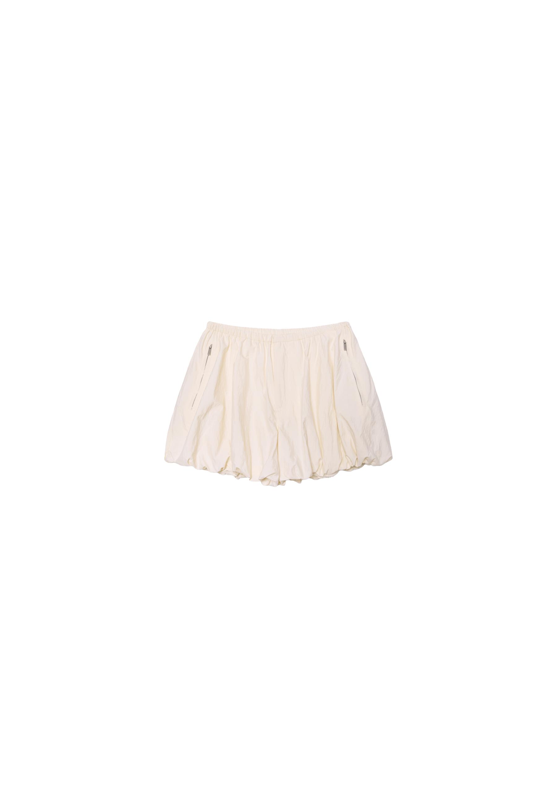 Technical balloon shorts — Ecru