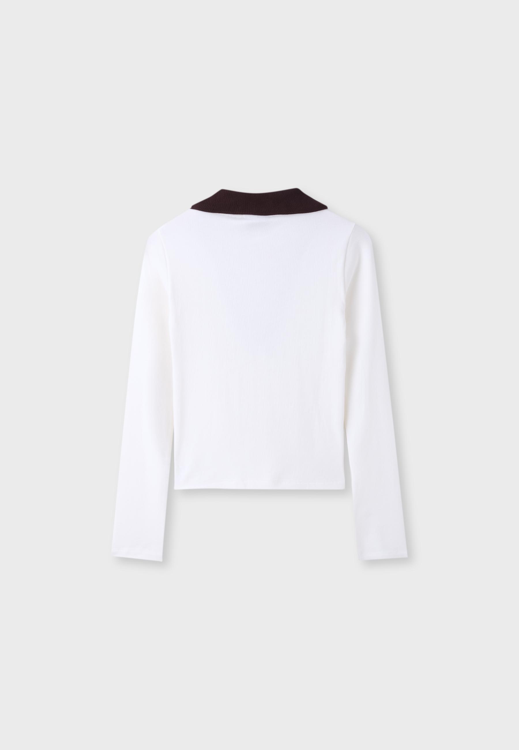 Stradivarius B03 Esnek polo t-shirt görsel 5
