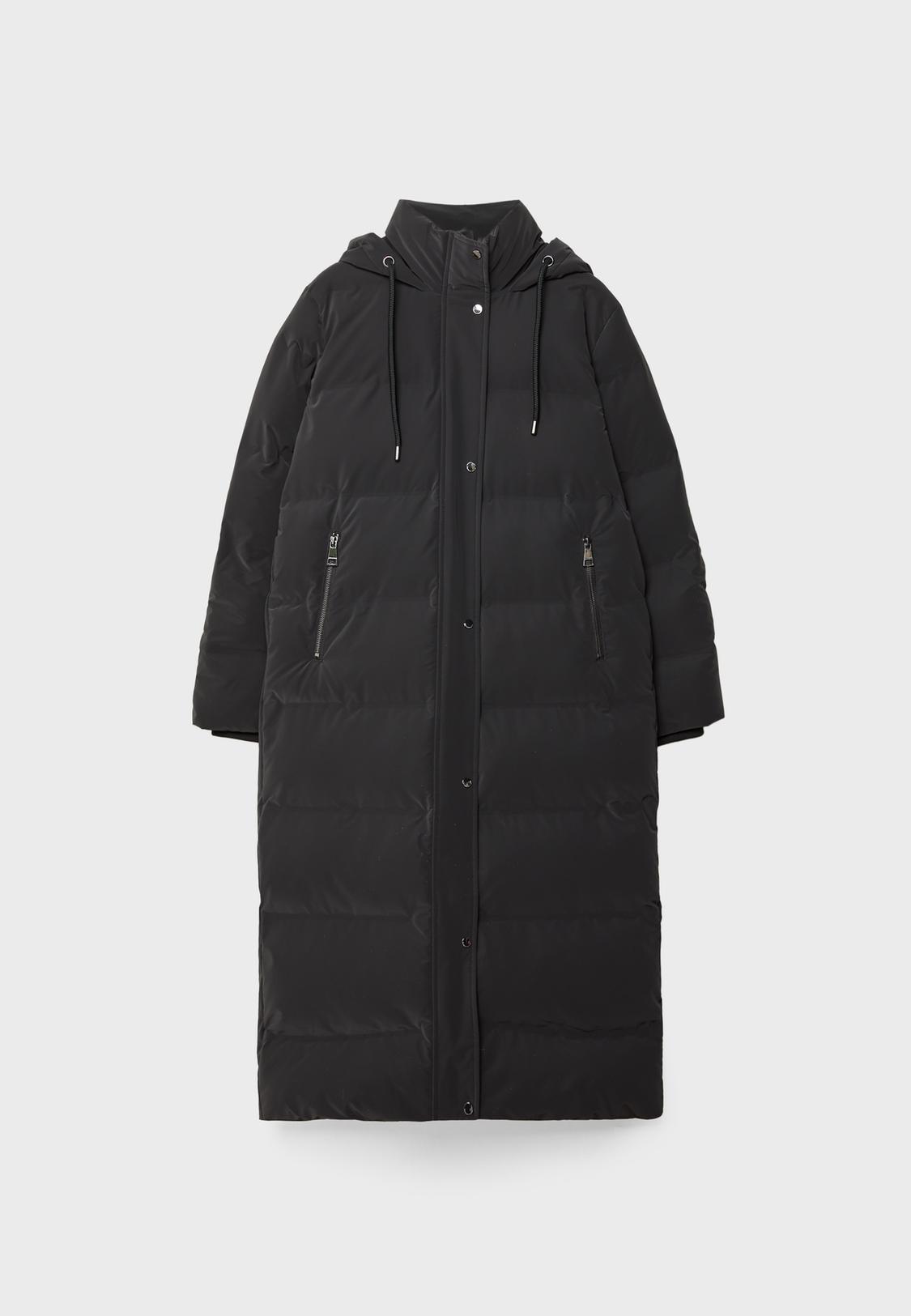 Long puffer coat Women's fashion Stradivarius United Arab Emirates